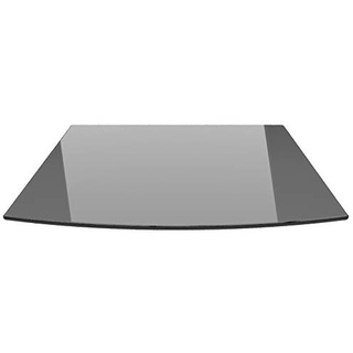 Segmentbogen 120x130cm Glas schwarz - Funkenschutzplatte Kaminbodenplatte Glasplatte (Schwarz SB120x130cm - ohne Silikon-Dichtung)