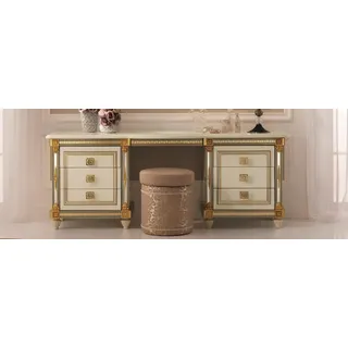 Xlmoebel Schminktisch Konsolentisch für Schlafzimmer und Sekretär im modernen Design (2-St), Made in Europa beige|braun