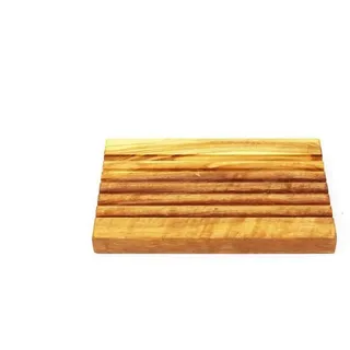 mitienda Seifenschale Seifenablage Rille aus Holz