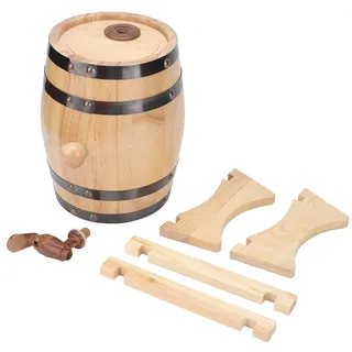 Raguso Weinfass Holzfass 1 5L Haushalt Natürliches Weinfass Log Farbe Weinfass Holz (1 5L Natürlich)