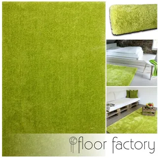 floor factory Hochflor-Teppich Seasons, quadratisch, Höhe: 25 mm grün quadratisch | 200 cm x 200 cm x 25 mm