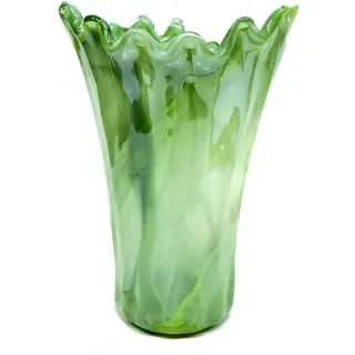 Grün Murano Glas Vase Milord Made in Italy