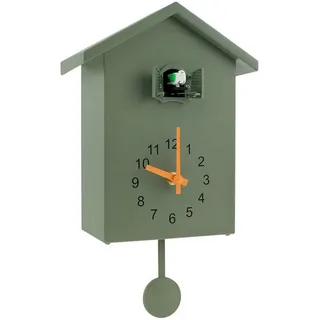 yozhiqu Wanduhr Anspruchsvolle minimalistische Kuckucks-Wanduhr - mit Nesting Clock (Passt perfekt zu Wohnzimmer, Küche, dekorieren Sie Ihr Leben zu Hause) grün