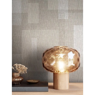 Newroom Vliestapete, Taupe Tapete Grafisch Streifen - Mustertapete Silber Grau Modern Abstrakt Linien Muster für Wohnzimmer Schlafzimmer Küche grau