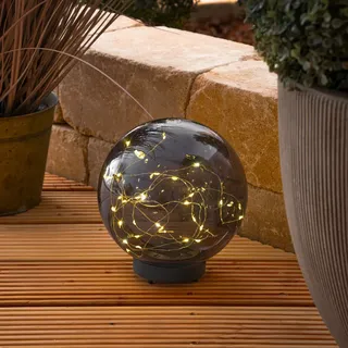 ⌀ 20cm LED Solarkugel Gartenkugel warmweiss Solar Dekoleuchte Garten Leuchtkugel