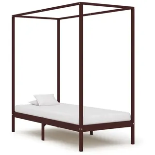 vidaXL Himmelbett 90 x 200 cm Dunkelbraun