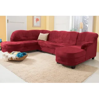Home Affaire Wohnlandschaft U-Form 289cm rot