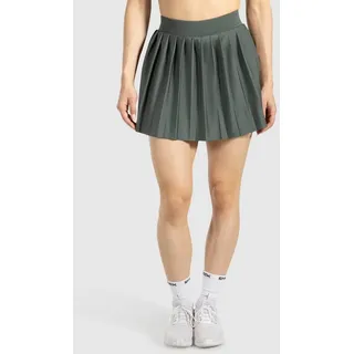 Smilodox Rocktights Cindra, SoftFeel High Waist Skort mit Faltenschnitt, Tennisrock Kurze Hose schnelltrocknend, atmungsaktiv elastisch, Tennis Training grün L