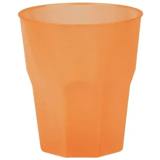 840 Mehrweg Becher orange Plastikbecher 250ml Wiederverwendbar Frost bunt