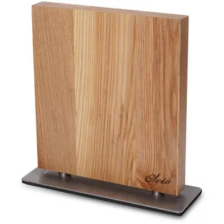 Oleio Magnet-Messerblock, Eiche, Holz, Echtholz, 23.6x3x26.5 cm, Kochen, Küchenmesser, Messerblöcke