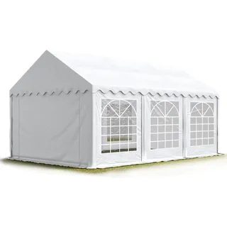 TOOLPORT Partyzelt 3 x 6 m inkl. Seitenteile weiß (6144)