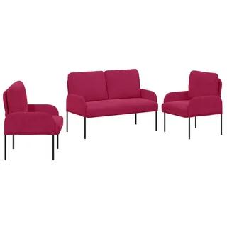 vidaXL Couch Sperrholz 3-Sitzer Rot