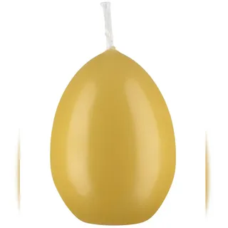 Kopschitz Kerzen Maxi Eikerzen, Straußenei Senf Mustard, 14 x 10 cm, 6 Stück, Ostereikerzen