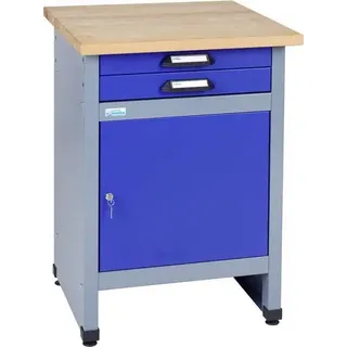 Küpper 12297 Werkbank Beistelltisch (B x H x T) 600 x 840 x 600mm Blau, Silber