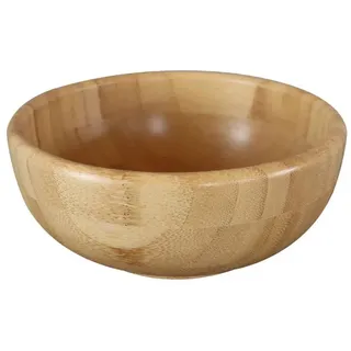 pandoo Bambus Schüsseln | Obstschale, Schüssel Set, Salatschüssel Bambus Geschirr | Obstkorb, Holzschale, Bowl Deko Schalen | (Ø 20 cm)