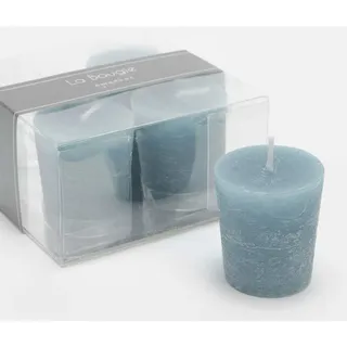 von 4 Votivkerzen 4,3 x 4,7 cm blau - Set Rund Wachs Amadeus 5.099x4.7 cm