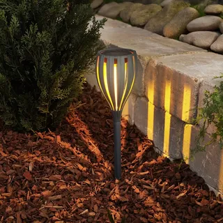 esotec Gartenfackel Kunststoff H 38 cm 1er Set schwarz