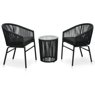 vidaXL Bistroset 3-tlg. Tisch Ø 40 x 48 cm schwarz