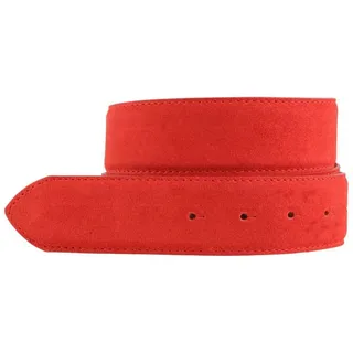 BELTINGER Ledergürtel Gürtel aus Veloursleder ohne Schnalle 4 cm - Velour-Ledergürtel für Da (1-St) rot 80 cm (Gesamtlänge 95 cm)