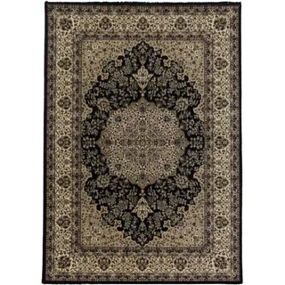 KADIMA DESIGN Geisler Kurzflorteppich 160 x 230 cm Beige/Schwarz