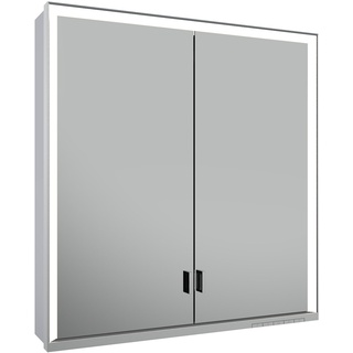 Keuco Royal Lumos Vorbau-Spiegelschrank 2 Türen 700 x 735 x 165 mm - Silber-Gebeizt-Eloxiert - 14307172301