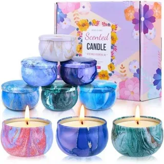 Duftkerzen Geschenkset 9 Düfte 75g Weihnachten Aromatherapie