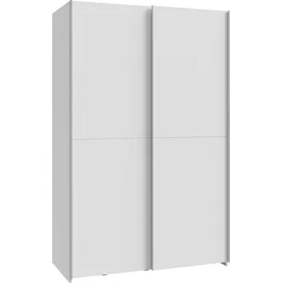 Forte Schwebetürenschrank 120 x 190,5 x 61,2 cm Weiß
