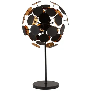 Searchlight Tischlampe Schwarz Gold