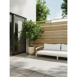 benuta basic Lou Outdoor-Teppich 140 x 200 cm Weiß