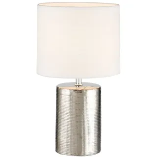 meine wunschleuchte Nachttischlampe Silber Antik 2 St.
