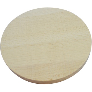 Schneidebrett aus Holz, rund, 20 cm Durchmesser, für Küche, Massivholz