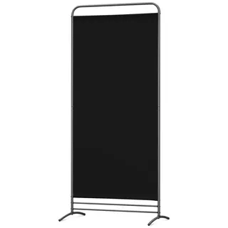 Angel Living Paravent 1 Teilig 81 x 180 cm Stoff Raumteiler Trennwand Sichtschutz Stellwand Schwarz