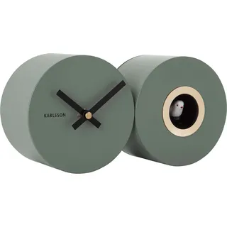 Karlsson – Wanduhr Duo Kuckuck – Dschungelgrün - Grün