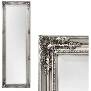 LebensWohnArt Wandspiegel Spiegel HOUSE barock Antik-Silber ca. 150x50cm