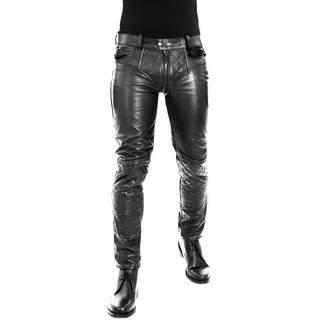 Lederhose Bockle® 1 GAY-ZIP Herren Lederhose Lederjeans mit durchgehendem Reißverschluss 40