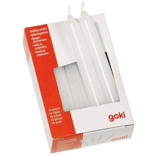 Goki Geburtstagskerzen 10er Pack - Weiß