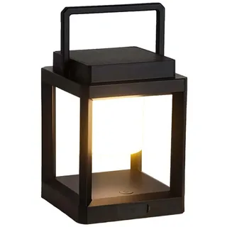 Solar-LED-Laterne für draußen, tragbare Tischlampe, 3000mAh, wasserdicht, kabellos, Touch-Steuerung, USB & Solar, für Terrasse und Garten