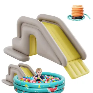 Aufblasbare Rutsche Schritt, Aufblasbare Pool Rutsche, Wasserrutsche für Aufblasbares Planschbecken, Kippsichere Aufstellpools Aufblasbares Wasserrutsche, Lustige Wasserspielwaren Sommer
