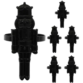 Gatuida 6stücke Weihnachtlicher Serviettenring Nussknacker-form Metall Stilvolle Tischdekoration Für Hochzeiten Bankette Feiern Und Festliche Anlässe Robust Und Elegant