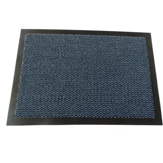 MERTEX Zeitlose Schmutzfangmatte Türmatte Sauberlauf Schmutzmatte Fußabstreifer für Flur Eingangsbereich Haustür innen und außen (blau-schwarz meliert 40 x 60 cm)