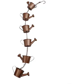 EfforPrac Dekorative Gießkanne Regenkette, Metall Garten Hängendes Glockenspiel, Regenfänger für Fallrohr (Wasserkocher)