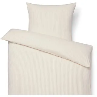 Jersey-Bettwäsche - Weiß - 100% Baumwolle- Maße: 135 x 200 cm - weiß