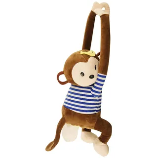 Eastuy Monkey Tissue Box Plüsch AFFE Taschentuchbox Niedlicher AFFE Kosmetiktücherbox Kreative Auto Taschentuch Box Taschentuchhalter Taschentuchspender Hängende Tier Papier Organizer
