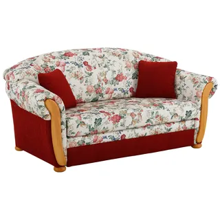Home Affaire 2-Sitzer Milano, Schlafsofa im Landhaus-Stil, bequem, Liegefläche 188/124cm, mit Bettfunktion rot