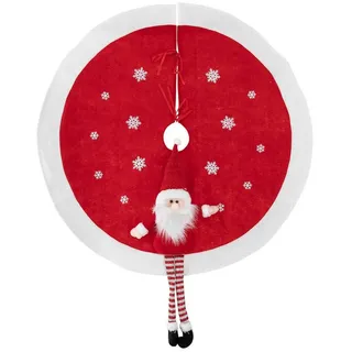Atmosphera Créateur d'intérieur Weihnachtsbaumdecke Weihnachtsbaumrock mit Weihnachtsmann, Ø 90 cm