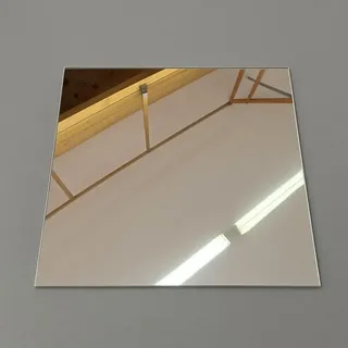 AtHaus® Acrylspiegel 3 mm - Flexibler, elastischer & biegsamer Kunststoffspiegel - unzerbrechlich - Rahmenlos - Zuschnitt nach Wunsch - Spiegelfliesen - Silber - 50x20 cm