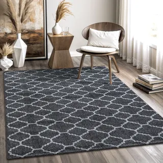 Sanat Boho 8202 Kurzflorteppich 140 x 200 cm Schwarz
