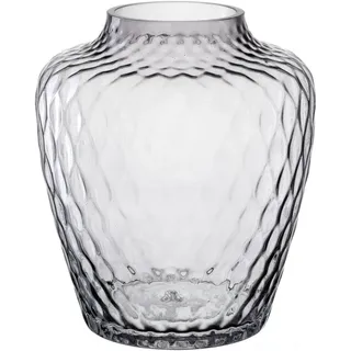 LEONARDO Vase GIULIA, Grau-Transparent - Kalk-Natron-Glas - gemustert