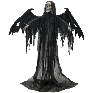 Europalms Halloween Schwarzer Engel 175 cm Schwarz