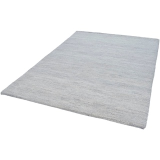 Wollteppich THEKO "Hadj Uni" Teppiche Gr. B/L: 90 cm x 160 cm, 25 mm, 1 St., beige (natur grau) Schurwollteppiche